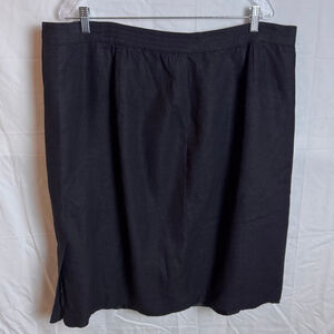 Women's Elisabeth by Liz Claiborne Black Pencil Skirt Plus Size 22